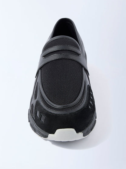 SOLEPLAY Black Mesh Detailed Snoafers