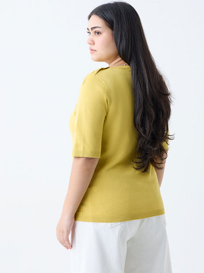 Gia Mustard Solid T-Shirt