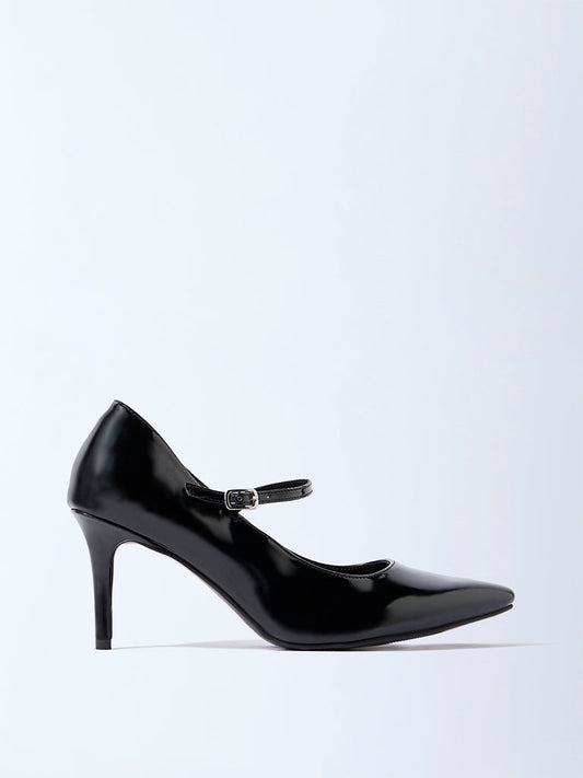 LUNA BLU Black Mary Jane Heel Shoes