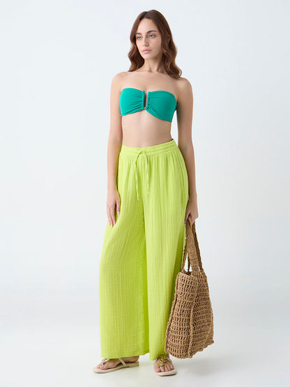 Wunderlove Swimwear Green Padded Bandeau Bra