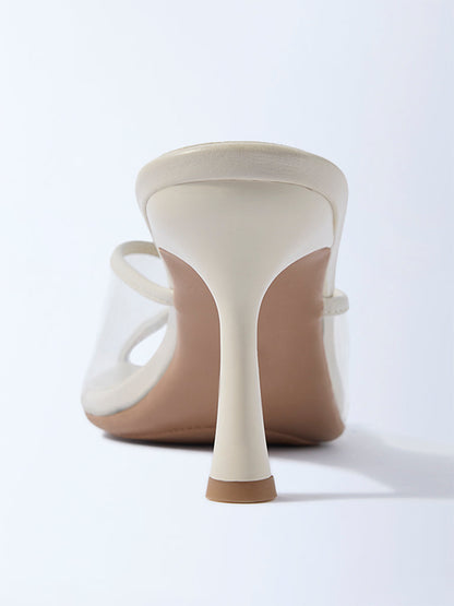 LUNA BLU Ivory Pearl-Detailed Sandals