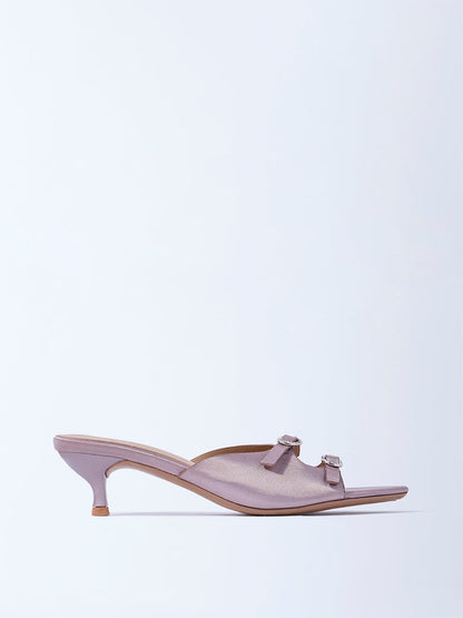 LUNA BLU Mauve Kitten Heel Sandals
