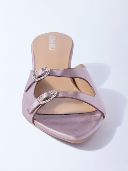 LUNA BLU Mauve Kitten Heel Sandals
