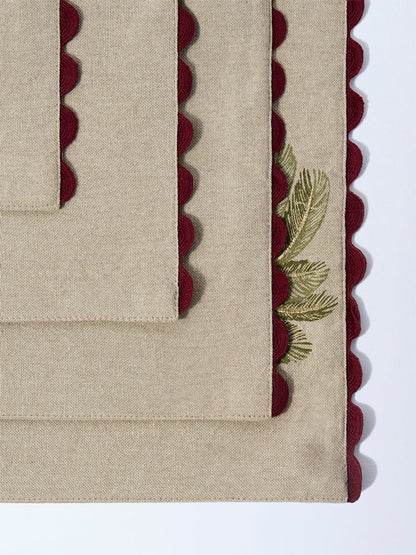 Westside Home Beige Elephant Design Placemats (Set of 4)