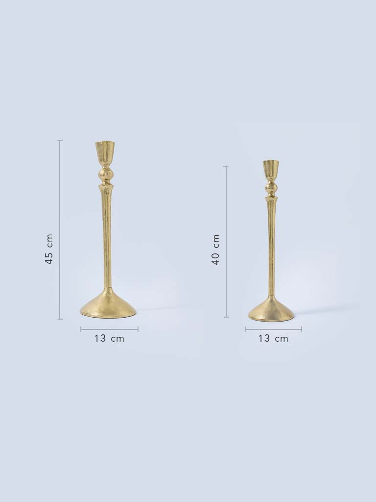 Westside Home Gold Pillar Candle Holder
