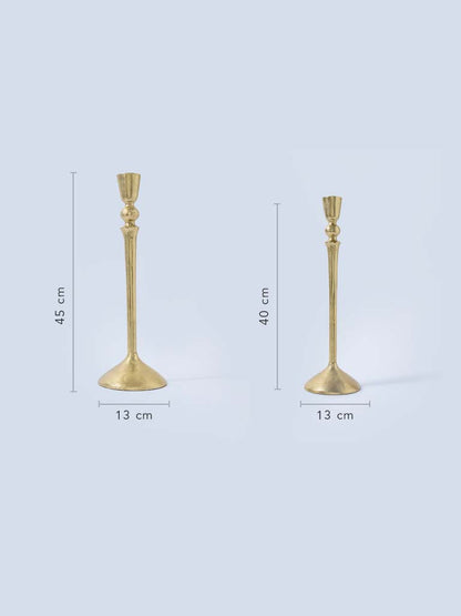 Westside Home Gold Pillar Candle Holder