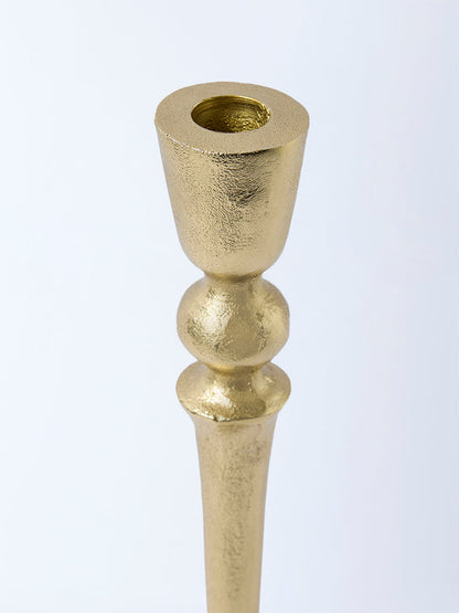 Westside Home Gold Pillar Candle Holder