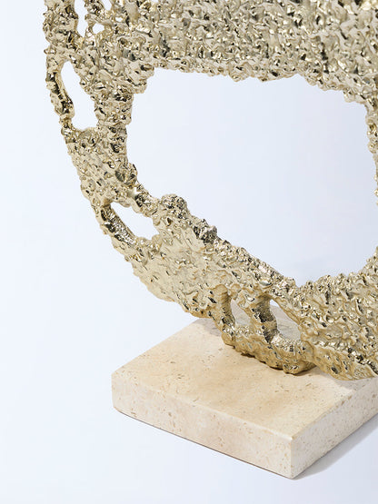 Westside Home Gold Textured Decorative Object on Stand