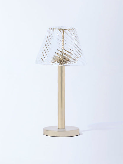 Westside Home Gold Metal Tealight Candle Holder with Glass Shade
