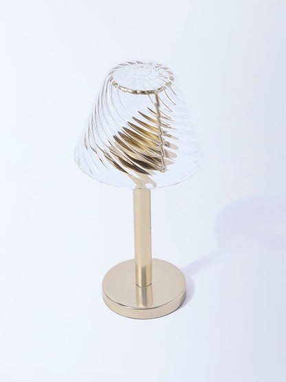Westside Home Gold Metal Tealight Candle Holder with Glass Shade