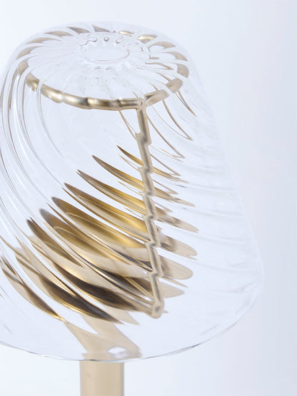 Westside Home Gold Metal Tealight Candle Holder with Glass Shade