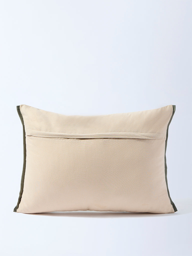 Westside Home Mustard Sunflower Embroidered Cushion Cover