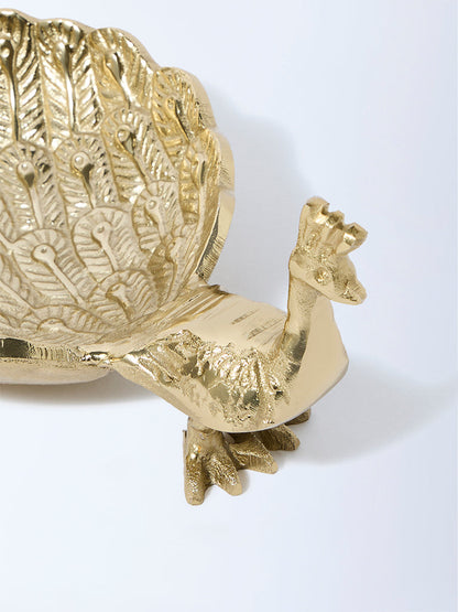 Westside Home Gold Peacock Platter