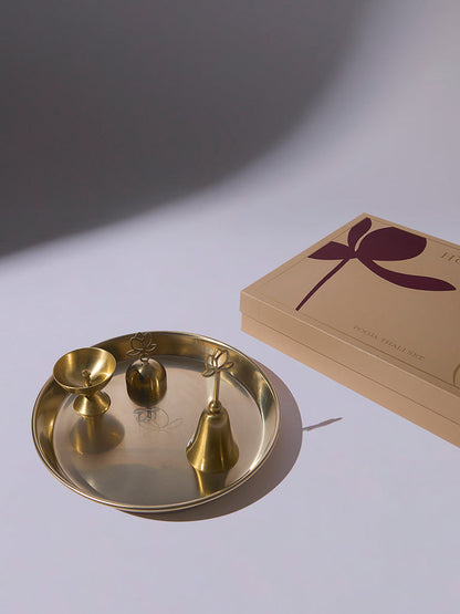 Westside Home Gold Puja Thali Set - Festive Season Gift
