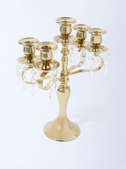 Westside Home Gold Metal Abra Candle Stand