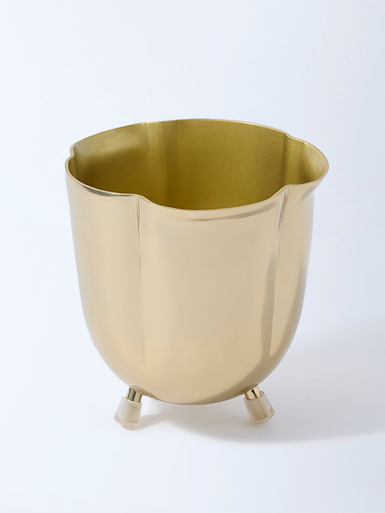 Westside Home Gold Scalloped Planter
