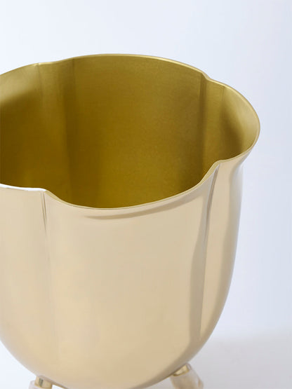 Westside Home Gold Scalloped Planter