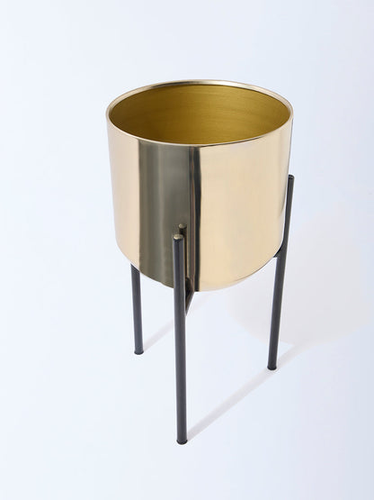 Westside Home Gold Round Pot with Stand