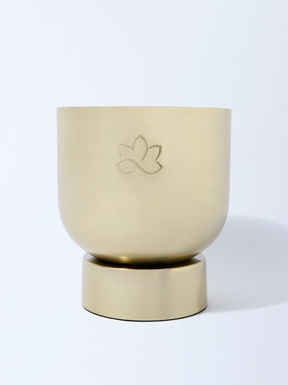 Westside Home Gold Etched Flower Pot