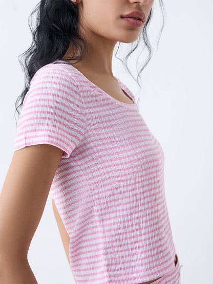 Superstar Pink Gingham Checkered Top