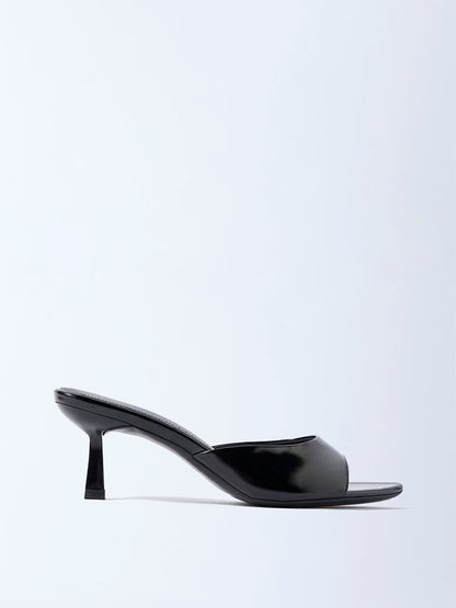 LUNA BLU Black Stiletto Heel Sandals