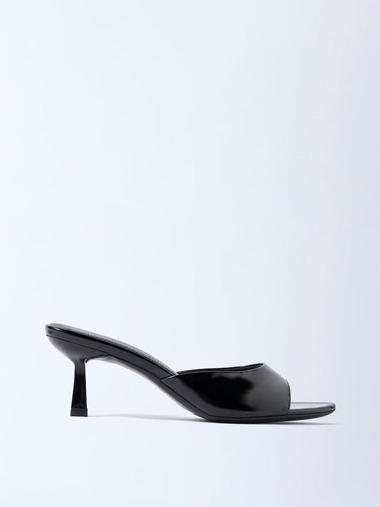 LUNA BLU Black Stiletto Heel Sandals
