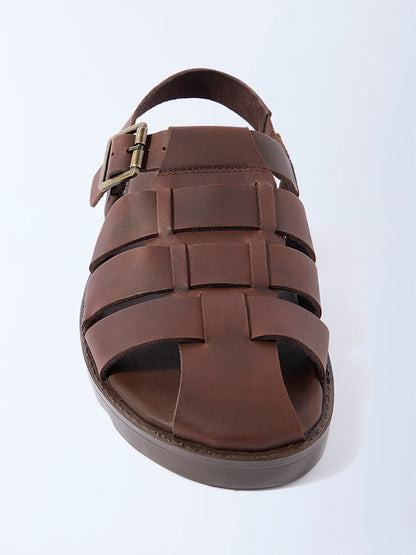 SOLEPLAY Brown Fisherman Leather Sandals