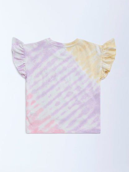 HOP Kids Multicolour Tie-Dye Design Cotton Top