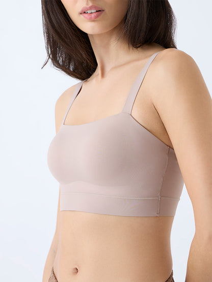 Wunderlove Beige Solid Underwired Bra