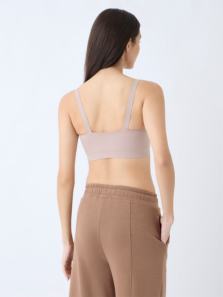 Wunderlove Beige Solid Underwired Bra