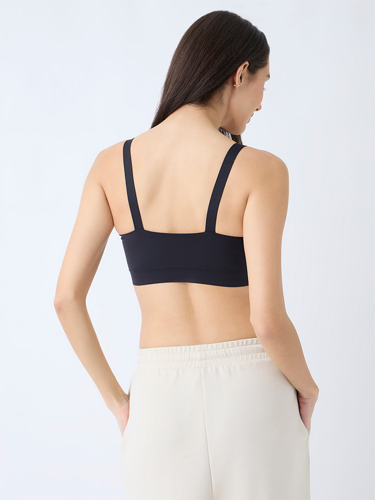 Wunderlove Black Solid Underwired Bra