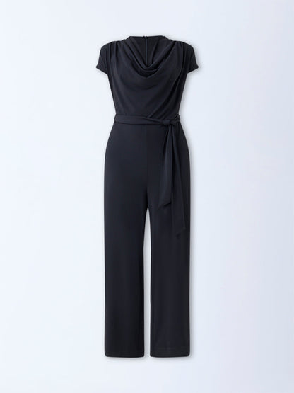 Wardrobe Black Cowl Neck Jumpsuit with Belt