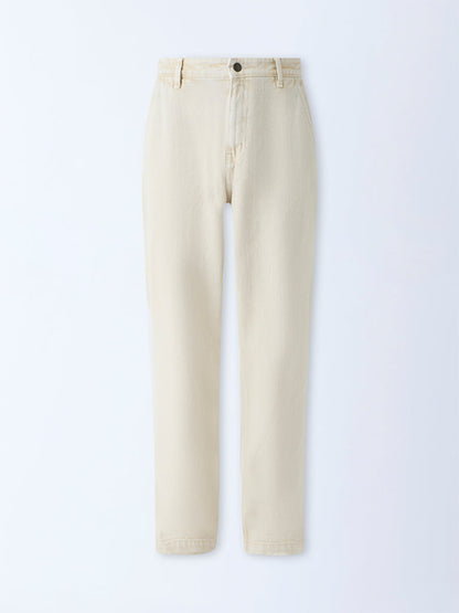 Nuon Beige Relaxed-Fit Mid-Rise Jeans