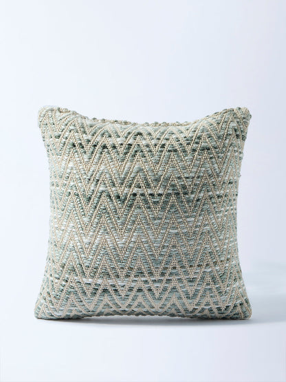 Westside Home Sage Chevron Textured Cushion Cover