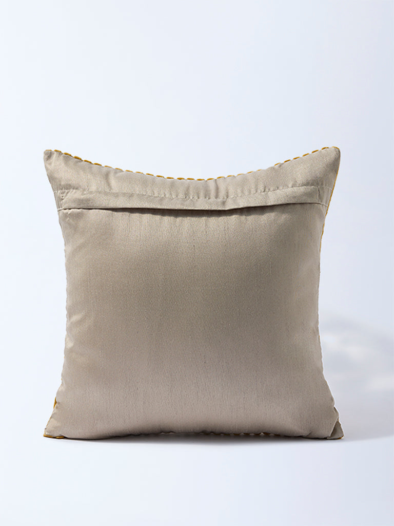 Westside Home Mustard Ribbed-Textured Corduroy Cushion Cover