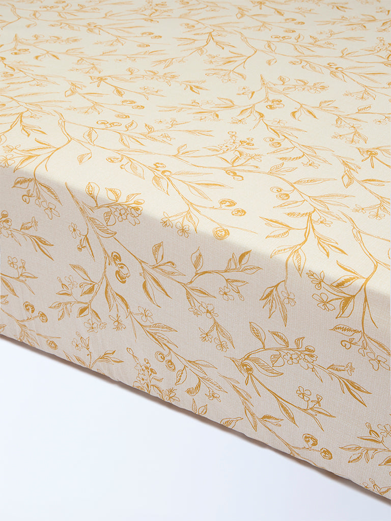 Westside Home Mustard Berry Design Queen Bed Sheet Set