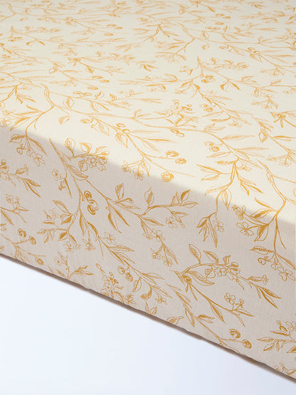 Westside Home Mustard Berry Design Queen Bed Sheet Set