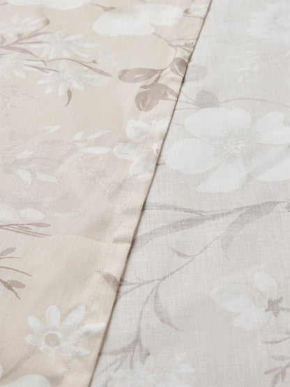 Westside Home Dark Brown Botanical Design King Bed Sheet Set