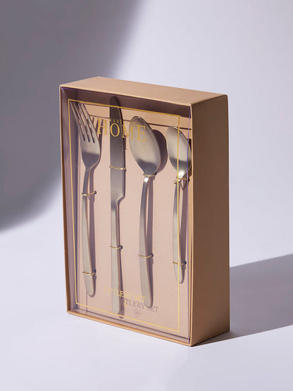 Westside Home Gold Cutlery (Set of 16) - Festive Season Gift