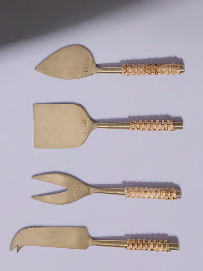 Westside Home Gold Cheese Knives (Set of 4) - Festive Season Gift