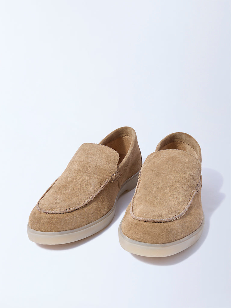 SOLEPLAY Beige Suede Loafers