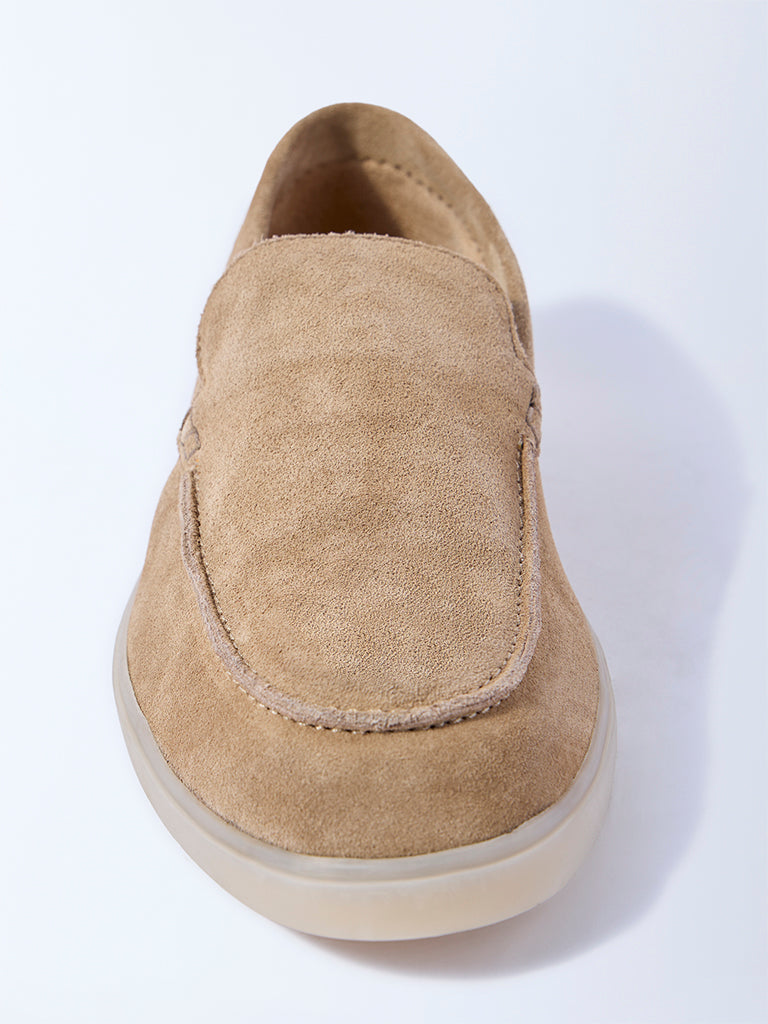 SOLEPLAY Beige Suede Loafers