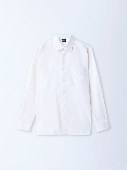 WES Formals Light Yellow Self Striped Relaxed-Fit Cotton Shirt