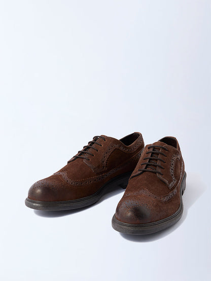 SOLEPLAY Brown Lace-Up Suede Shoes