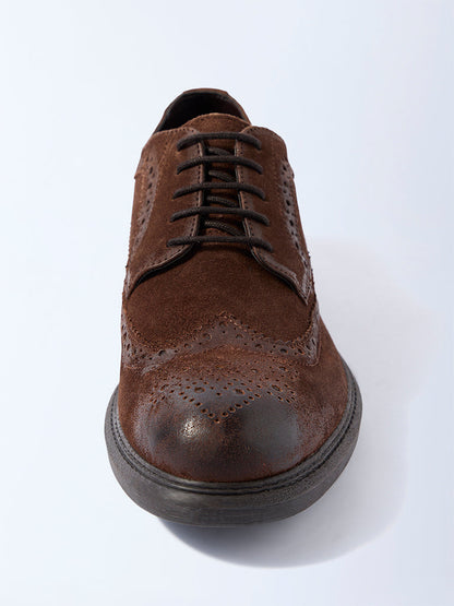 SOLEPLAY Brown Lace-Up Suede Shoes