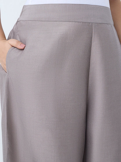 Diza Silver Solid Pants