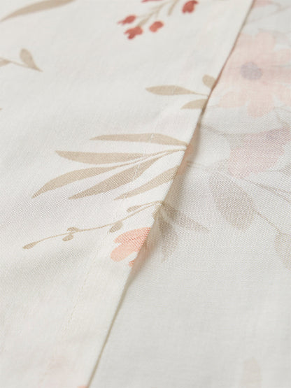 Westside Home Orange Floral Detailed King Bed Sheet Set