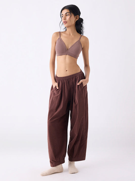 Superstar Dark Brown High-Rise Baggy Corduroy Pants
