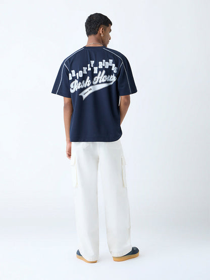 Nuon Off-White Relaxed-Fit Mid-Rise Jeans