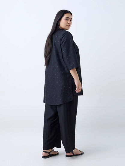 Diza Black Badla Design Tunic